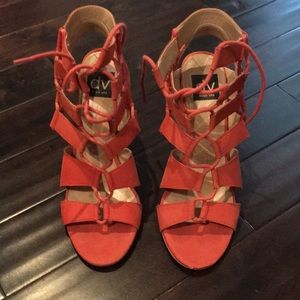 DV coral lace up heels size